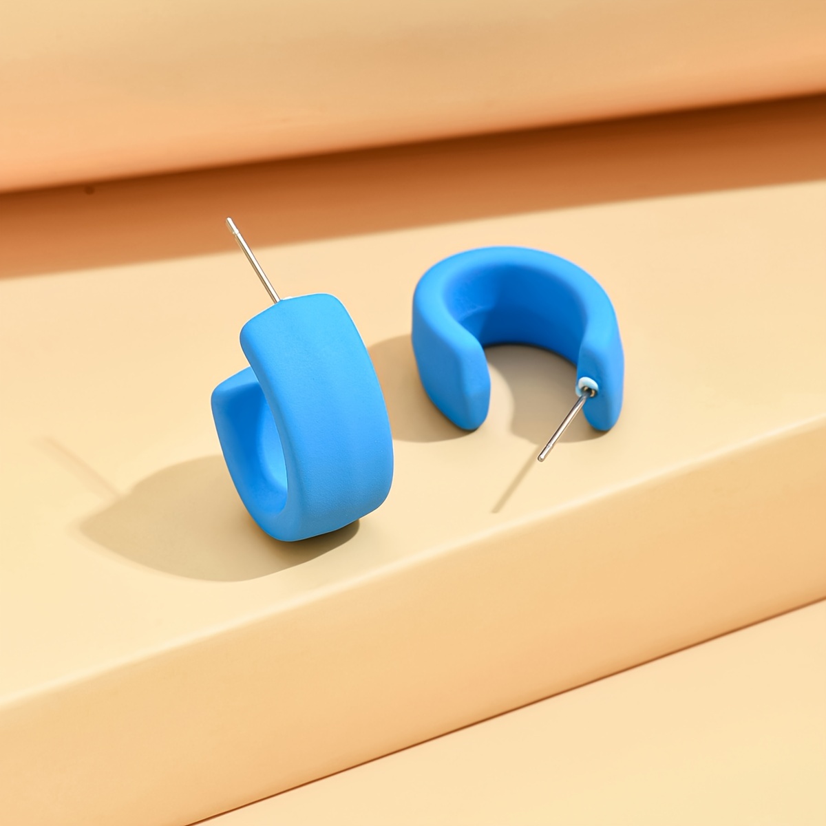 Acrylic Hoop Earrings Stainless Steel Ear Drops - Casual Wear